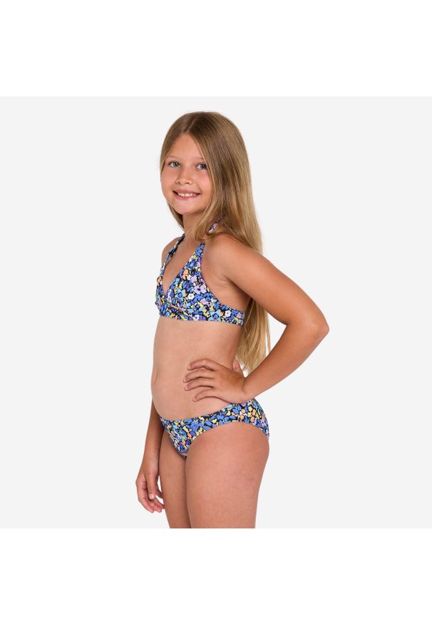 OLAIAN - Kostium kąpielowy dwuczęściowy surfingowy dla dzieci Olaian 500 Tali. Kolor: czarny. Materiał: materiał, poliester, elastan