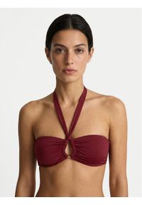 Guess Góra od bikini E6GJ15 KF590 Bordowy. Kolor: czerwony. Materiał: syntetyk #1