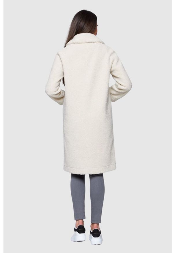 Hetrego - HETREGO Dwustronny płaszcz damski ecru Shannon, Rozmiar 40 EU - 44 IT. Kolor: biały