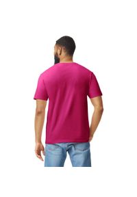 GILDAN - Bawełniana Koszulka Unisex Dla Dorosłych W Miękkim Stylu. Kolor: czerwony. Materiał: bawełna