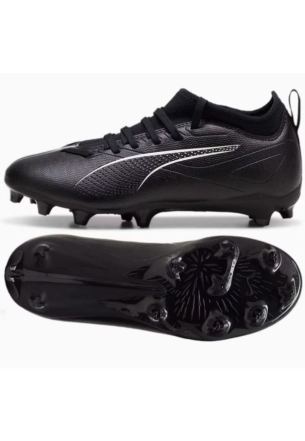 Buty piłkarskie Puma Ultra 5 Match FG/AG 108096-02 czarne. Kolor: czarny. Materiał: materiał. Szerokość cholewki: normalna. Sport: piłka nożna