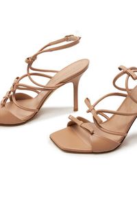 Stuart Weitzman Sandały Tully 100 Sandal SI480 Beżowy. Kolor: beżowy. Materiał: skóra #5