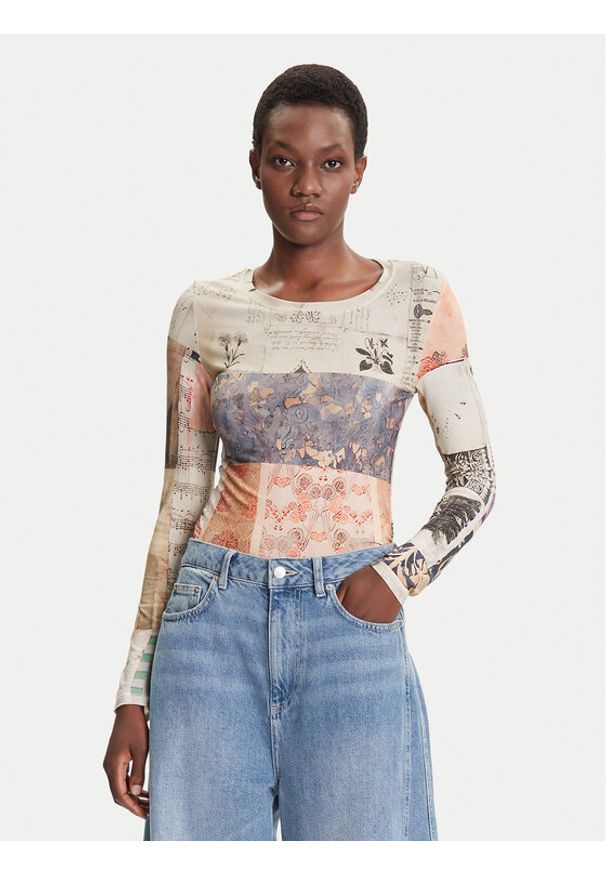 Desigual Bluzka Limbani 25WWTK33 Kolorowy Regular Fit. Materiał: wiskoza. Wzór: kolorowy