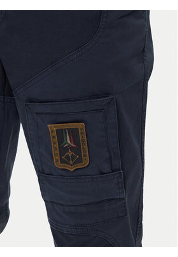 Aeronautica Militare Spodnie materiałowe 252PA1387UCT0149 Granatowy Regular Fit. Kolor: niebieski. Materiał: bawełna
