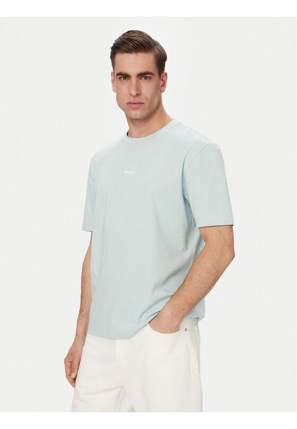BOSS T-Shirt Tchup 50473278 Turkusowy Relaxed Fit. Kolor: turkusowy. Materiał: bawełna