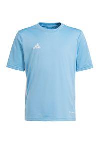 Adidas - Koszulka dla dzieci adidas Tabela 23 Jersey. Kolor: biały, wielokolorowy, niebieski. Materiał: jersey