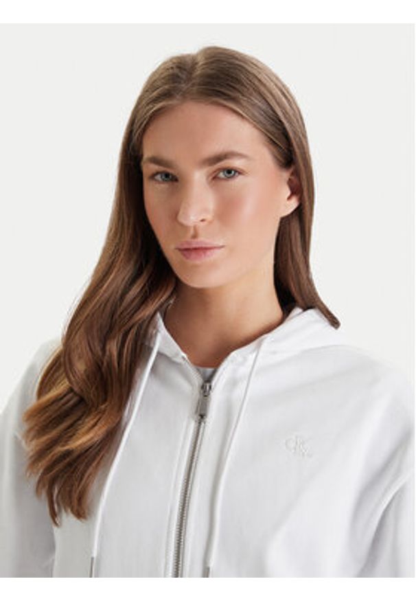 Calvin Klein Jeans Bluza Archive Logo LV047B237G Biały Regular Fit. Kolor: biały. Materiał: bawełna