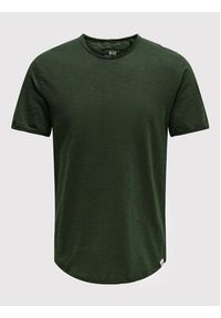 Only & Sons T-Shirt Benne 22017822 Zielony Regular Fit. Kolor: zielony. Materiał: bawełna #2