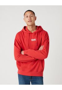 Wrangler - MĘSKA BLUZA WRANGLER HOODIE ROCOCCO RED W6E1HAXA4