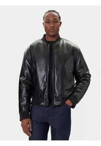 Versace Jeans Kurtka bomber 79GAS407 Czarny Regular Fit. Kolor: czarny. Materiał: syntetyk