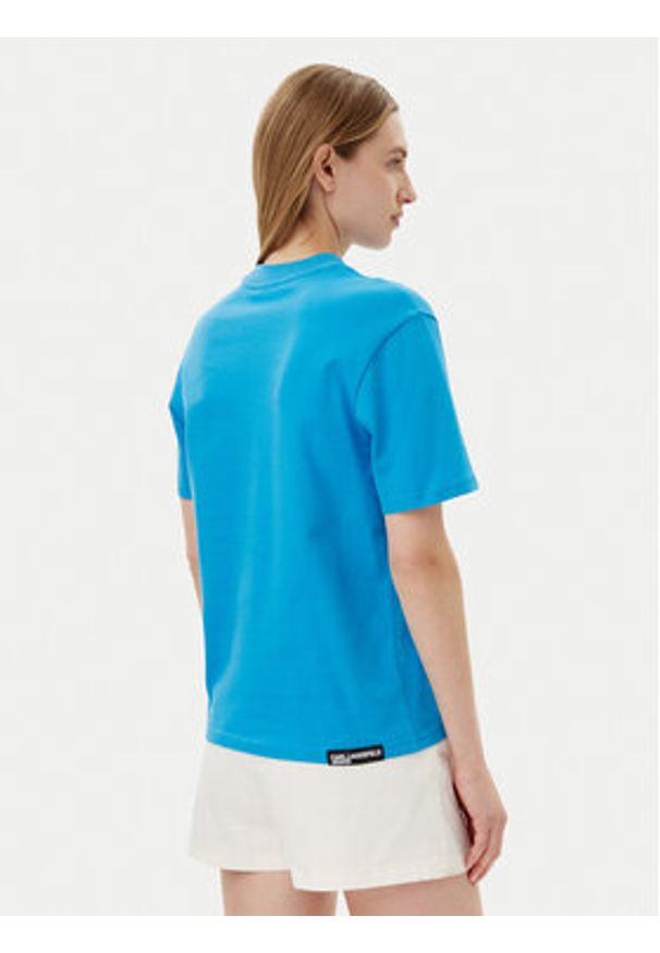 Karl Lagerfeld Jeans T-Shirt A1W17005 Niebieski Relaxed Fit. Kolor: niebieski. Materiał: bawełna