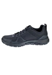 skechers - Buty męskie SKECHERS Track Scrolic. Okazja: na co dzień. Kolor: czarny. Materiał: skóra. Sport: fitness