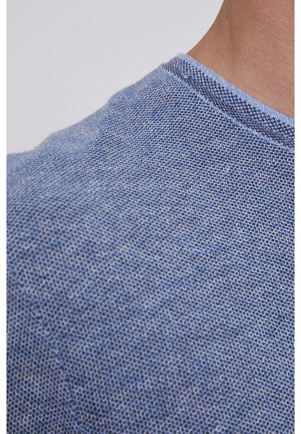 medicine - Medicine - Sweter bawełniany Basic. Okazja: na co dzień. Kolor: niebieski. Materiał: bawełna. Długość rękawa: długi rękaw. Długość: długie. Wzór: melanż. Styl: casual