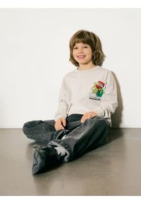 Reserved - Longsleeve Minecraft - jasnoszary. Kolor: szary. Materiał: dzianina, bawełna. Długość rękawa: długi rękaw #1
