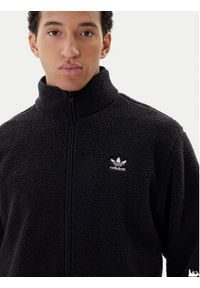 Adidas - adidas Polar Trefoil Essentials Teddy JV7676 Czarny Loose Fit. Kolor: czarny. Materiał: syntetyk #5