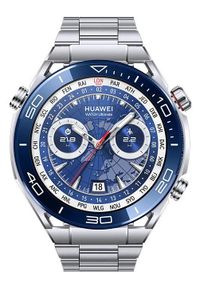 HUAWEI - Smartwatch Huawei Watch Ultimate Voyage srebrny. Rodzaj zegarka: smartwatch. Kolor: srebrny. Materiał: kauczuk, materiał. Styl: sportowy, klasyczny, biznesowy