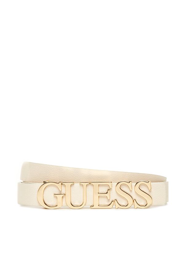 Guess Pasek Damski BW9257 P5320 Biały. Kolor: biały. Materiał: skóra