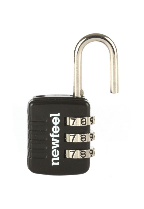 Decathlon - Kłódka z szyfrem. Kolor: czarny. Materiał: materiał. Wzór: kolorowy. Sport: fitness