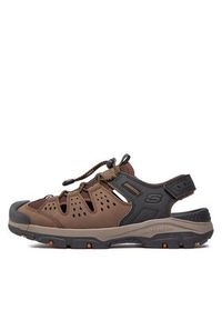 skechers - Skechers Sandały Tresmen-Menard 205113/BRBK Brązowy. Kolor: brązowy. Materiał: skóra