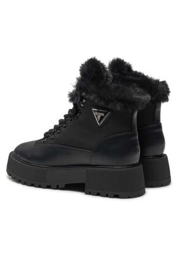 Guess Trapery Rezim FLFREZ ELE10 Czarny. Kolor: czarny. Materiał: skóra