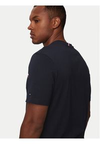 TOMMY HILFIGER - Tommy Hilfiger T-Shirt Chest Stripe MW0MW36739 Granatowy Regular Fit. Kolor: niebieski. Materiał: bawełna #5