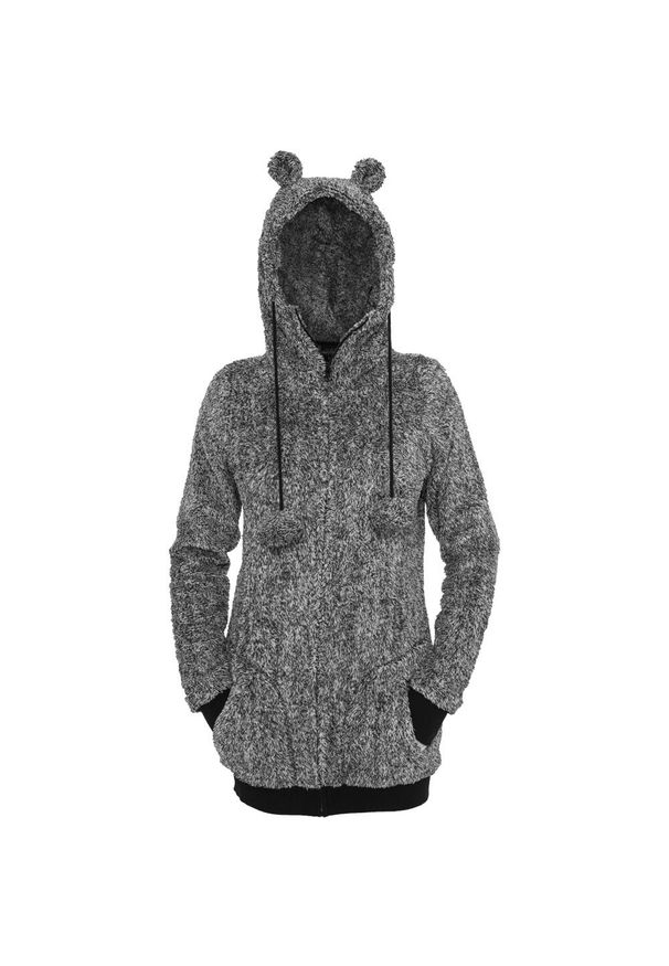 Urban Classics - Damska bluza z kapturem Urban Classic teddy zip. Typ kołnierza: kaptur. Kolor: czarny, wielokolorowy, biały