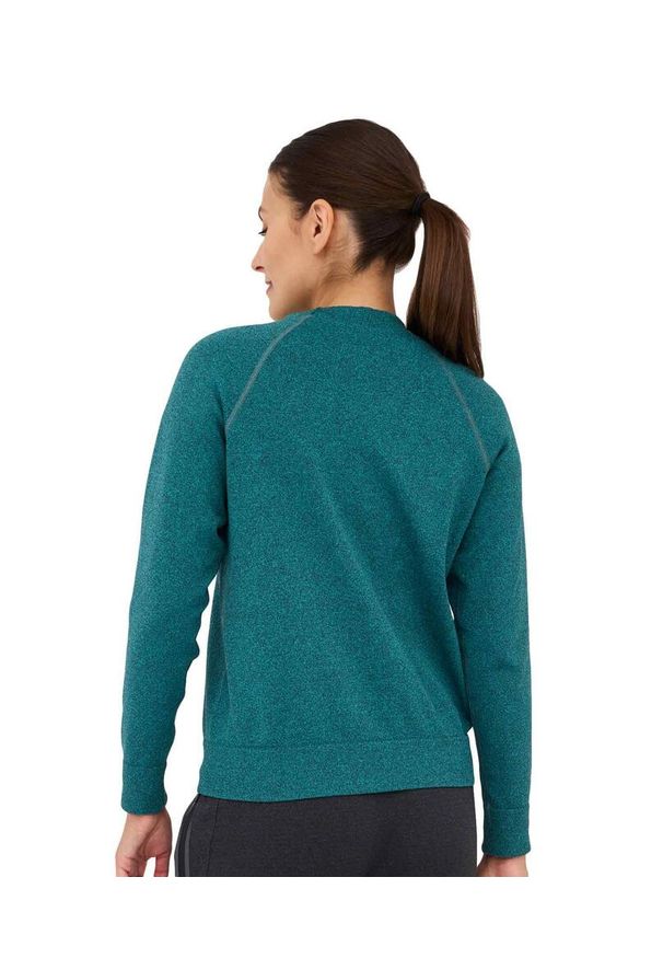 Bluza damska wełniana Brubeck OUTDOOR MERINO. Kolor: zielony. Materiał: wełna, poliamid, poliester, elastan. Sport: outdoor