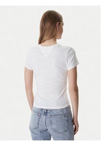 Tommy Jeans T-Shirt DW0DW22273 Biały Slim Fit. Kolor: biały. Materiał: bawełna #4