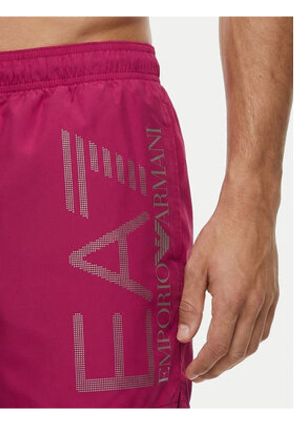 EA7 Emporio Armani Szorty kąpielowe 7M002001 AF14497 MA090 Różowy Regular Fit. Kolor: różowy. Materiał: syntetyk