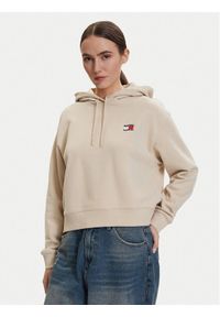 Tommy Jeans Bluza DW0DW22357 Beżowy jasny Regular Fit. Kolor: beżowy. Materiał: bawełna #1
