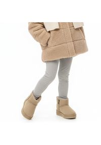 Big-Star - Beżowe Śniegowce Big Star Ocieplane Buty Dziecięce. Kolor: beżowy. Materiał: materiał. Sezon: zima. Styl: klasyczny, elegancki #1