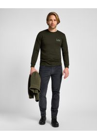 Lee - LEE RIDER MĘSKIE SPODNIE MATERIAŁOWE SZTRUKSOWE DARK MUTED GRAY 112355800 L701008531. Materiał: materiał, sztruks