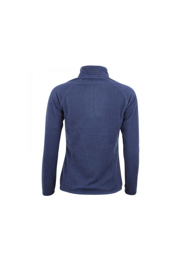 PEAK MOUNTAIN - Damski polar 1/2 zip Peak Mountain Micro. Kolor: niebieski. Materiał: polar. Sport: turystyka piesza