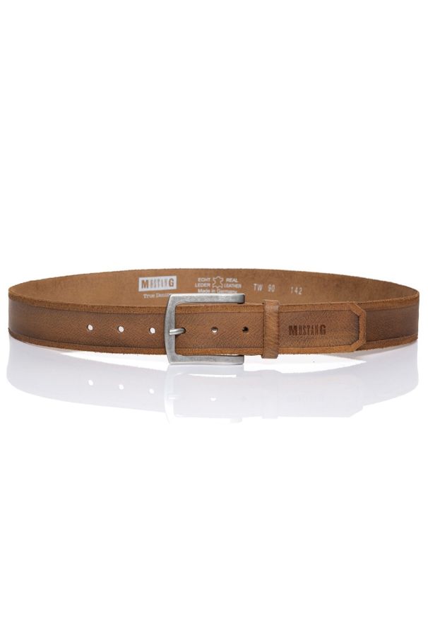 Mustang - MUSTANG PASEK SKÓRZANY SOPO-MUS142 645 40mm Ledergürtel (RO40-2626A). Materiał: skóra. Wzór: paski. Styl: klasyczny