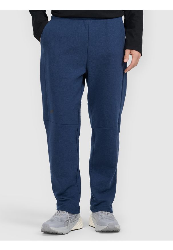 4f - 4F Spodnie dresowe męskie - granatowe L. Kolor: niebieski. Materiał: dresówka