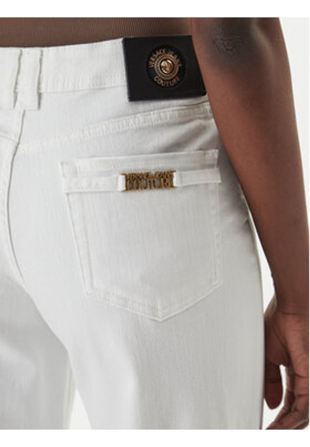 Versace Jeans Couture Jeansy 80HAB561 CEWCA Biały Wide Leg. Kolor: biały