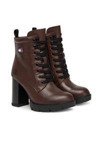 Tommy Jeans Botki Tjw Lace Up EN0EN02832 Brązowy. Kolor: brązowy. Materiał: skóra #5