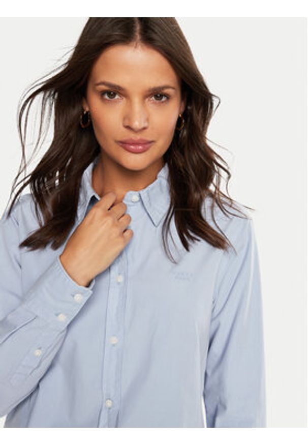 Guess Jeans Koszula W4YH68 WGCF1 Niebieski Regular Fit. Kolor: niebieski. Materiał: bawełna