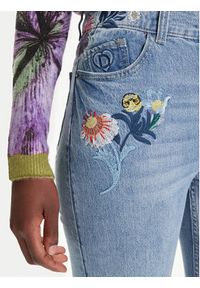 Desigual Jeansy Sunflower 25WWDD23 Niebieski Straight Fit. Kolor: niebieski #3