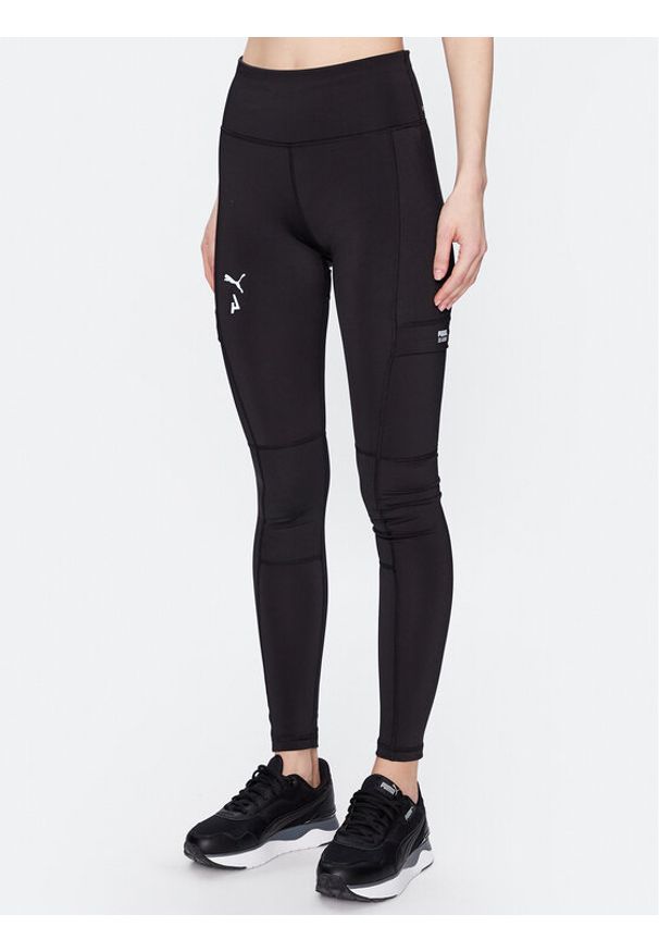 Puma Legginsy Seasons 523226 Czarny Slim Fit. Kolor: czarny. Materiał: syntetyk