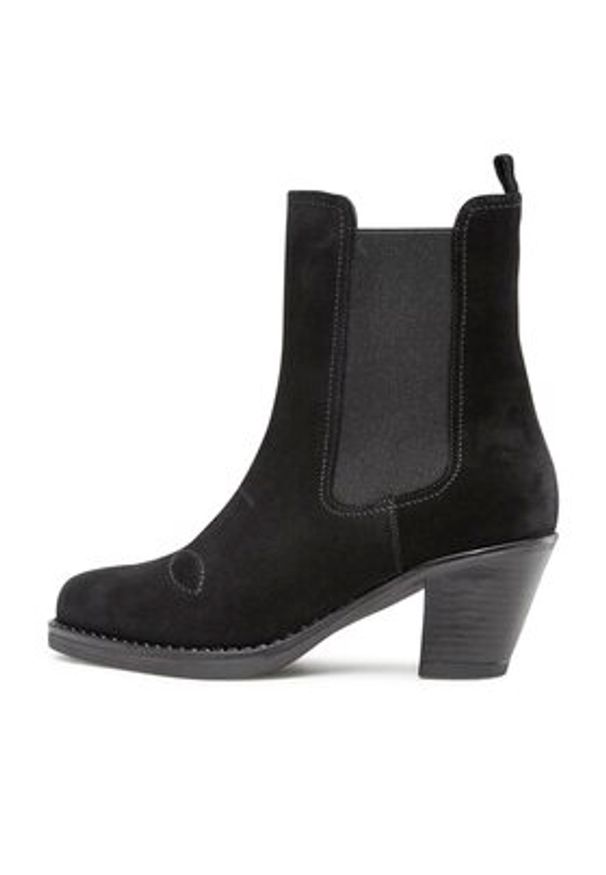 Simple Botki SL-36-02-000064 Czarny. Kolor: czarny. Materiał: zamsz, skóra