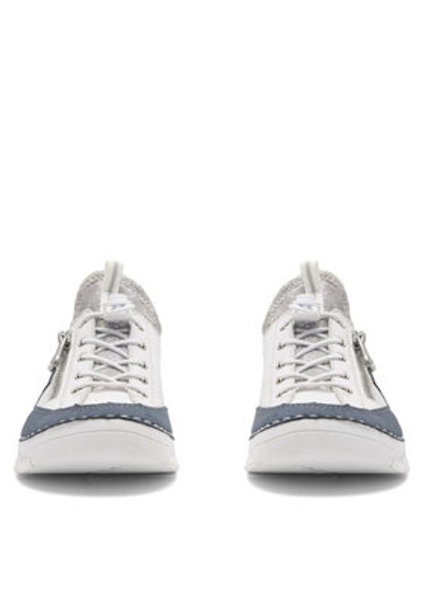 Rieker Sneakersy 55064-80 Biały. Kolor: biały. Materiał: skóra