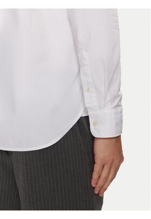 TOMMY HILFIGER - Tommy Hilfiger Koszula Flex Dobby MW0MW37578 Biały Slim Fit. Kolor: biały. Materiał: bawełna