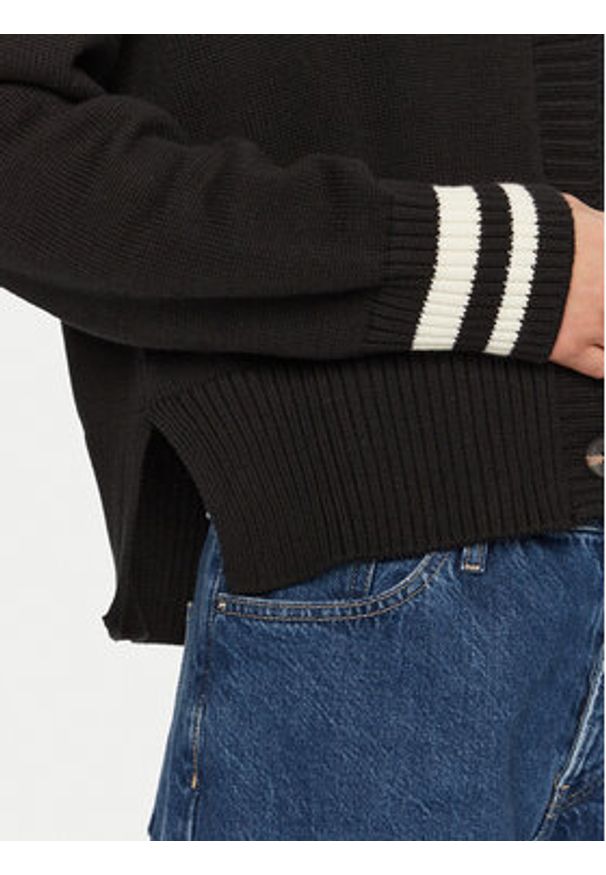 Guess Jeans Kardigan W4BR81 Z3HM1 Czarny Regular Fit. Kolor: czarny. Materiał: bawełna