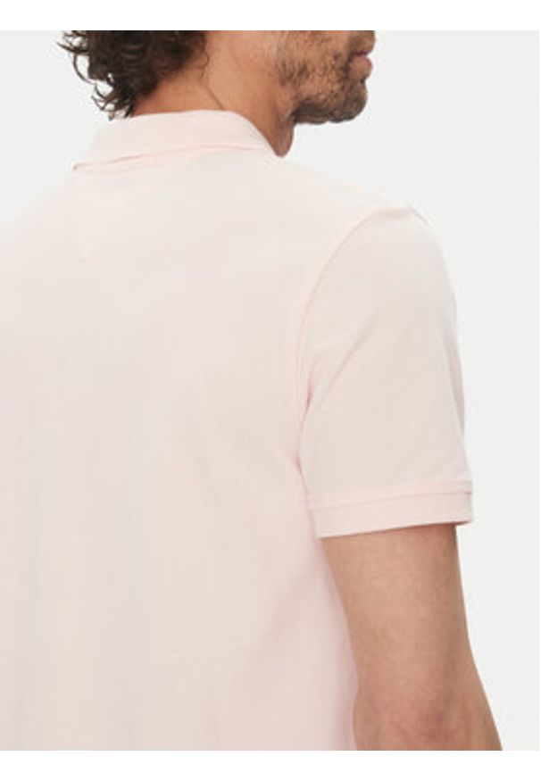 Tommy Jeans Polo DM0DM20676 Różowy Slim Fit. Typ kołnierza: polo. Kolor: różowy. Materiał: bawełna