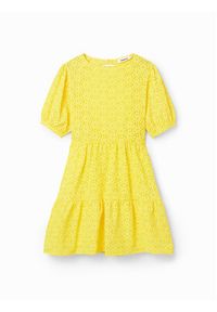 Desigual Sukienka codzienna Limon 23SWVW85 Żółty Regular Fit. Okazja: na co dzień. Kolor: żółty. Materiał: bawełna. Typ sukienki: proste. Styl: casual #5