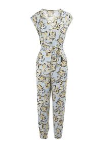 Born2be - Jasnoniebieski Kombinezon Phaeniope. Kolor: niebieski. Materiał: materiał. Długość rękawa: bez rękawów. Długość: długie. Wzór: aplikacja. Sezon: lato #3