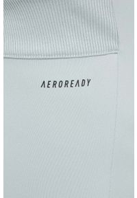 Adidas - adidas legginsy Z.N.E damskie kolor zielony gładkie. Stan: podwyższony. Kolor: zielony. Materiał: skóra, dzianina, materiał. Wzór: gładki. Sport: fitness #6
