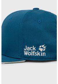Jack Wolfskin Czapka gładka. Kolor: niebieski. Materiał: włókno, materiał. Wzór: gładki #3
