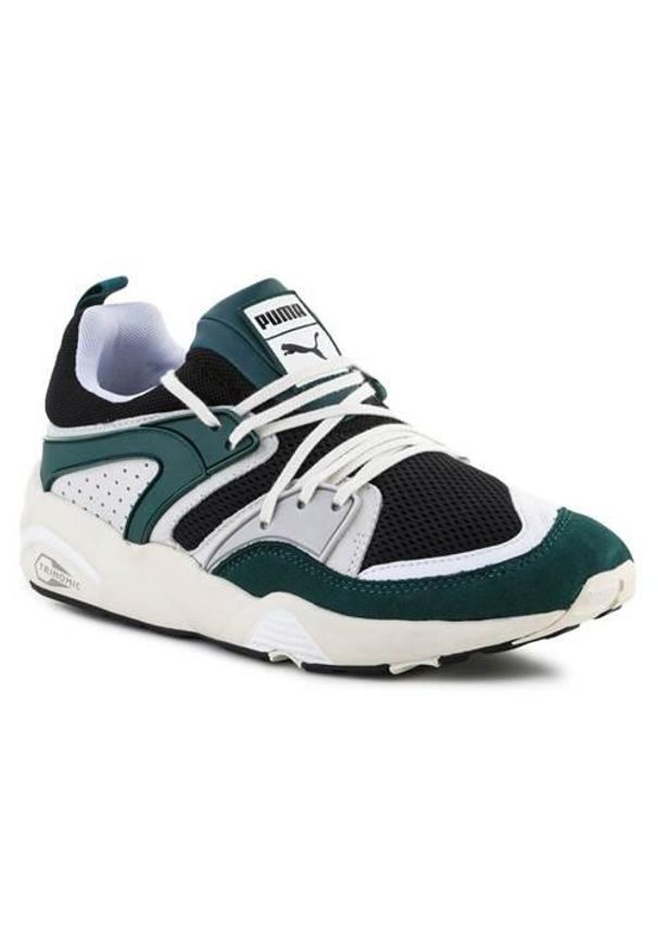 Buty do chodzenia męskie Puma Blaze Of Glory Prm M. Zapięcie: sznurówki. Kolor: wielokolorowy, zielony. Materiał: skóra, syntetyk, materiał, tkanina. Szerokość cholewki: normalna. Sport: turystyka piesza